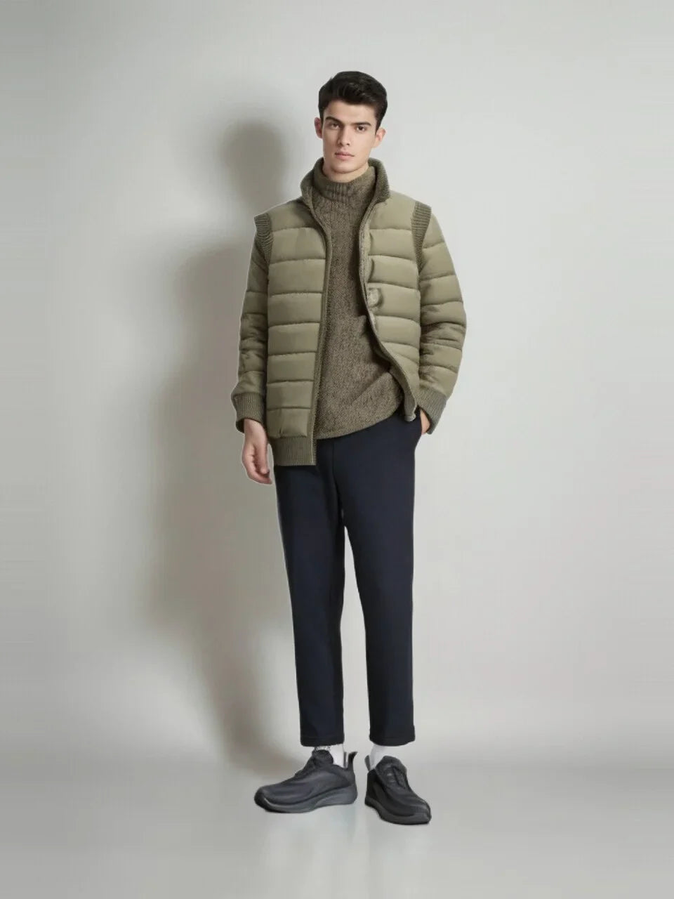 Herr vinterquiltad väst