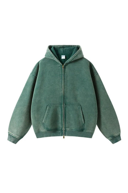 Herrhuvtröja med dragkedja