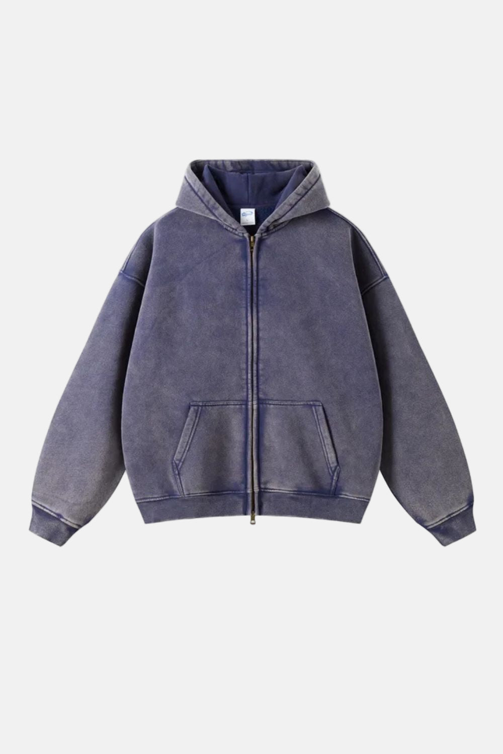 Herrhuvtröja med dragkedja