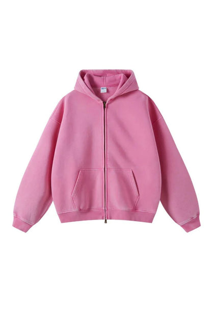 Herrhuvtröja med dragkedja