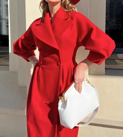 Lång vinterkappa för kvinnor