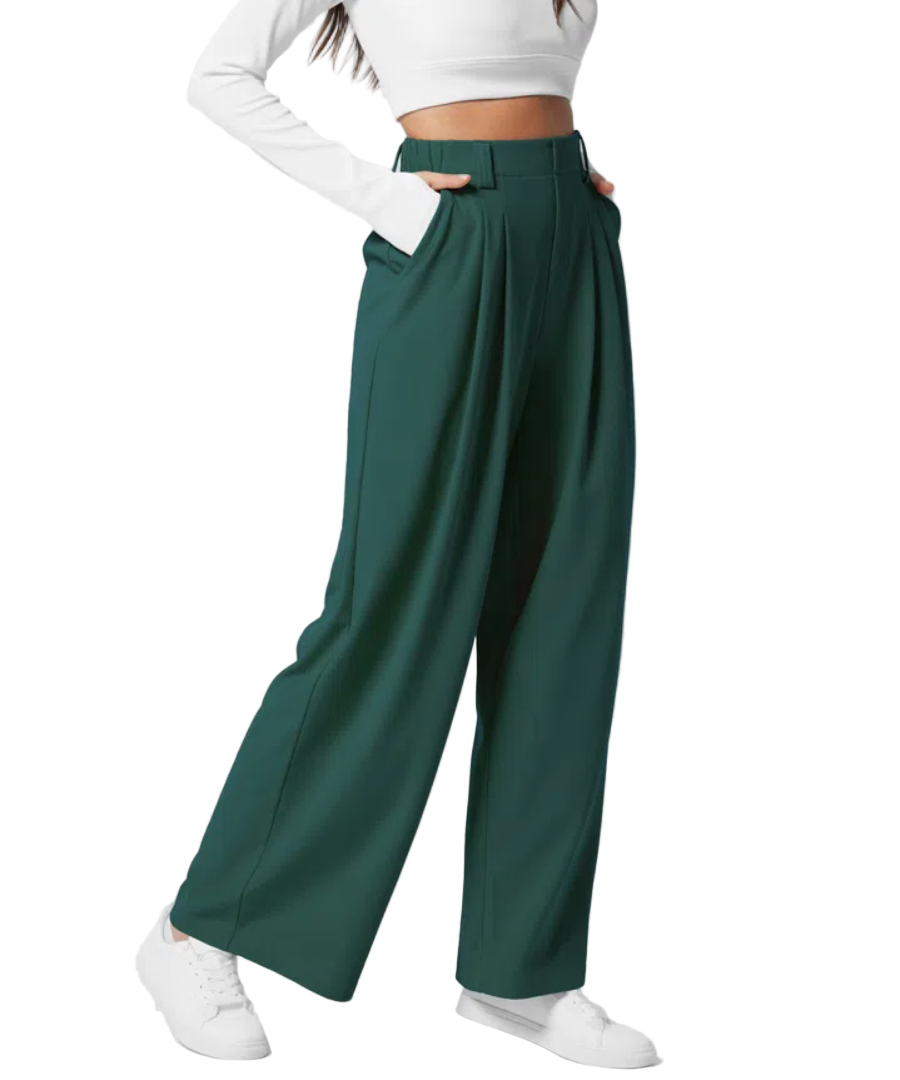 Högmidjade byxor för kvinnor