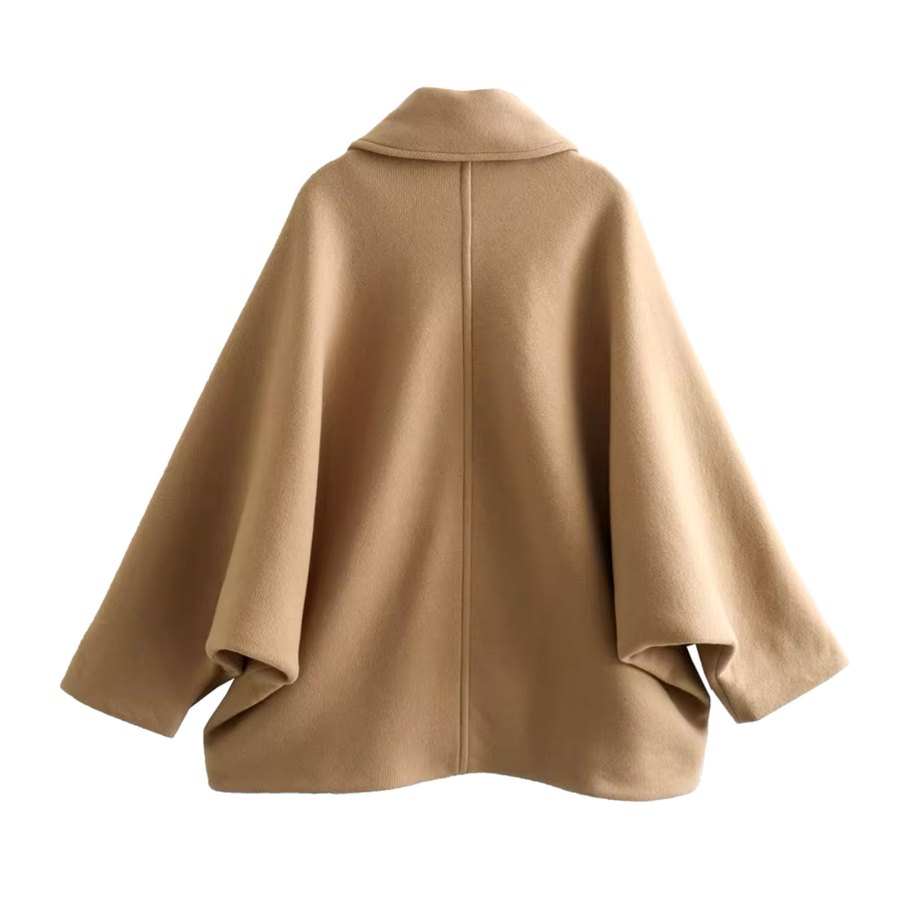 Varm vinterjacka i ull med fickor för kvinnor