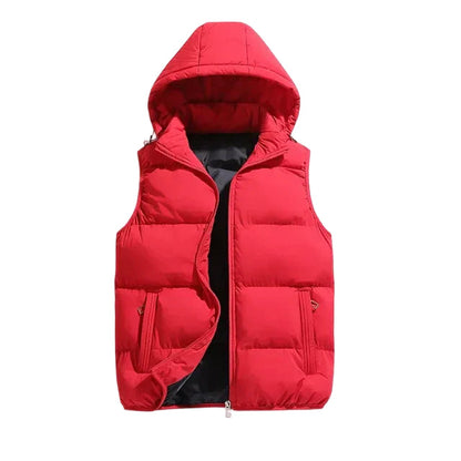 Herr quiltad väst med huva