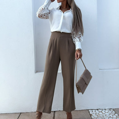 Blus med stiliga ärmar